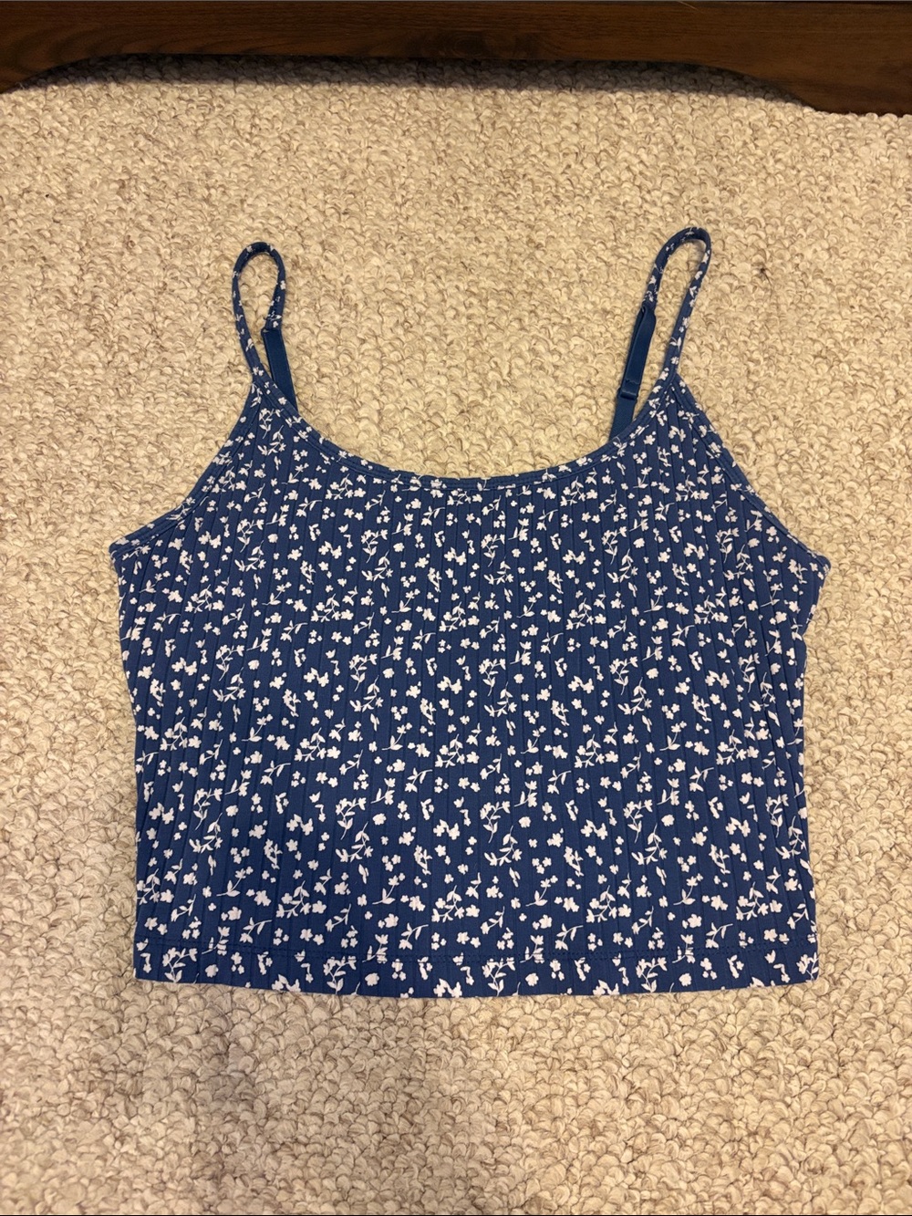 Old Navy Blue Floral Smocked Cami